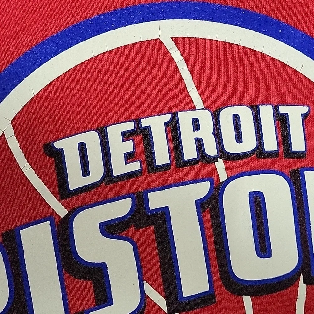 Adidas Men's NBA Detroit‎ Pistons Red Vintage 2006 Hoodie Size 2X
